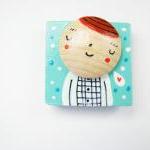 My Friend Leopoldo - Hand Painted Wooden Magnet..